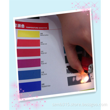 Security Ink for Color Change with Different Temperatures